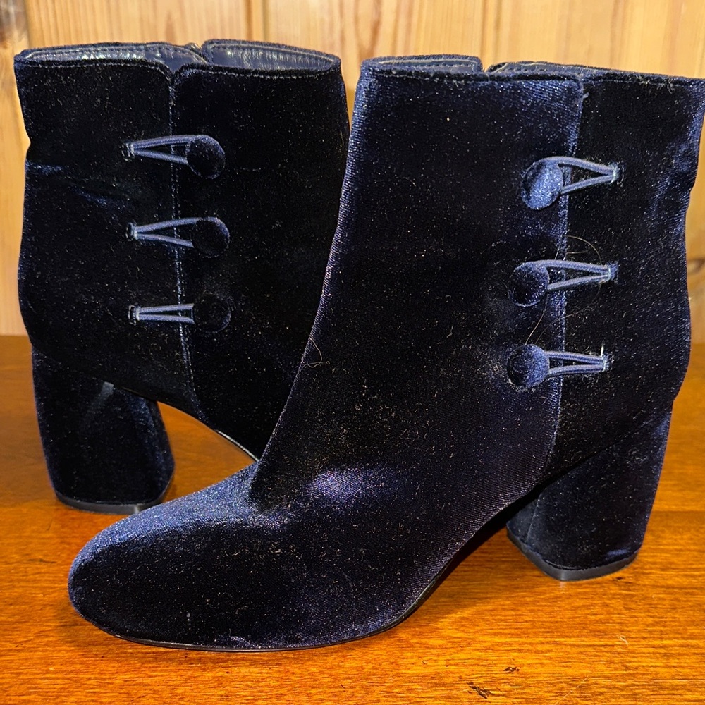 Nine West Dark Velvet Ankle Boots